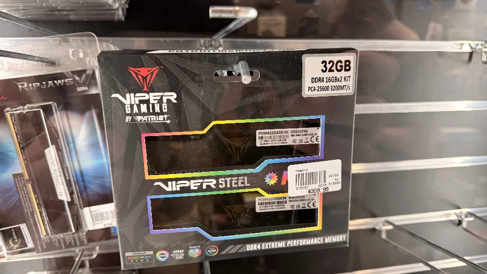 Overpriced Computer Memory on Display