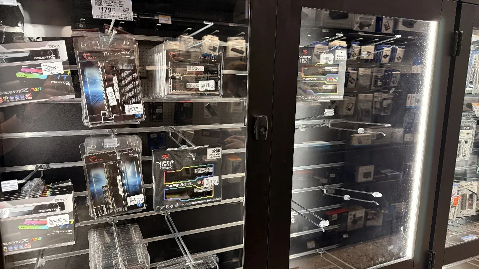 Computer Memory in Display Case