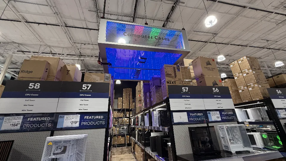 Electronics Store Computer Case Aisle
