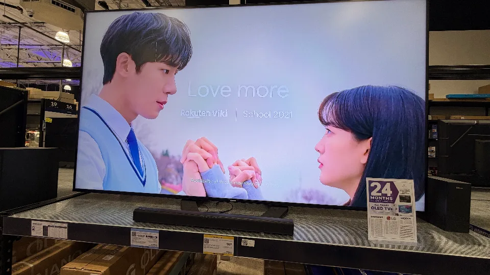 Television Display in a Store