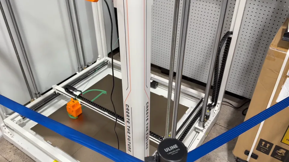 Large 3D Printer at Work (video)