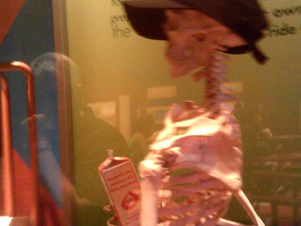 Skeleton with a Milk Carton
